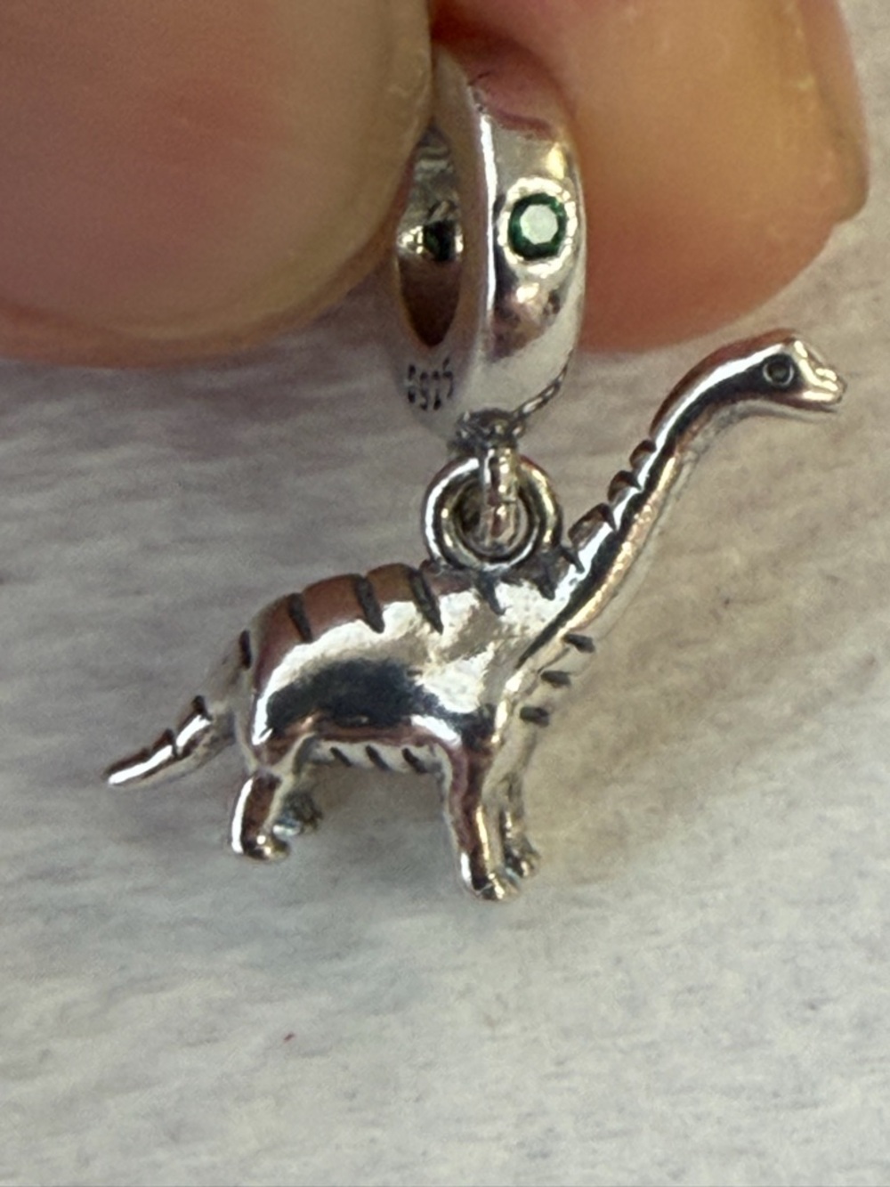 Sterling Silver Dinosaur Charm Pendant/charm   Brachiosaurus
